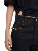 Rabanne Weitbeinjeans mit Dekoration