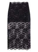 Rabanne Semi Transparent Skirt In Floral Lace