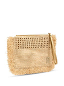 Clutch di rabanne in rafia naturale