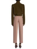 Dries Van Noten Short, Fitted Bomber Jacket With Elasticated Waist, In Neoprene Nylon With Velvet Exterior.