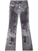 Diesel Retty Straight Pinstriped Jeans