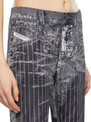 Diesel Retty Straight Pinstriped Jeans