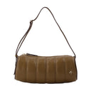 Padded Cylinder Bag In Brown Leather
