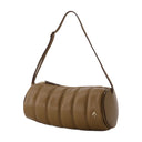 Padded Cylinder Bag In Brown Leather