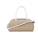 Bolsa de reloj de arena en marfil y cuero blanco