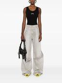 Gcds Sleeveless Bodysuit In Cotton With Gcds Logo Print On The Front.