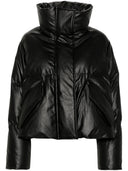 Mm6 Maison Margiela Down Jacket con cuello con embudo