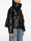 Mm6 Maison Margiela Down Jacket con cuello con embudo