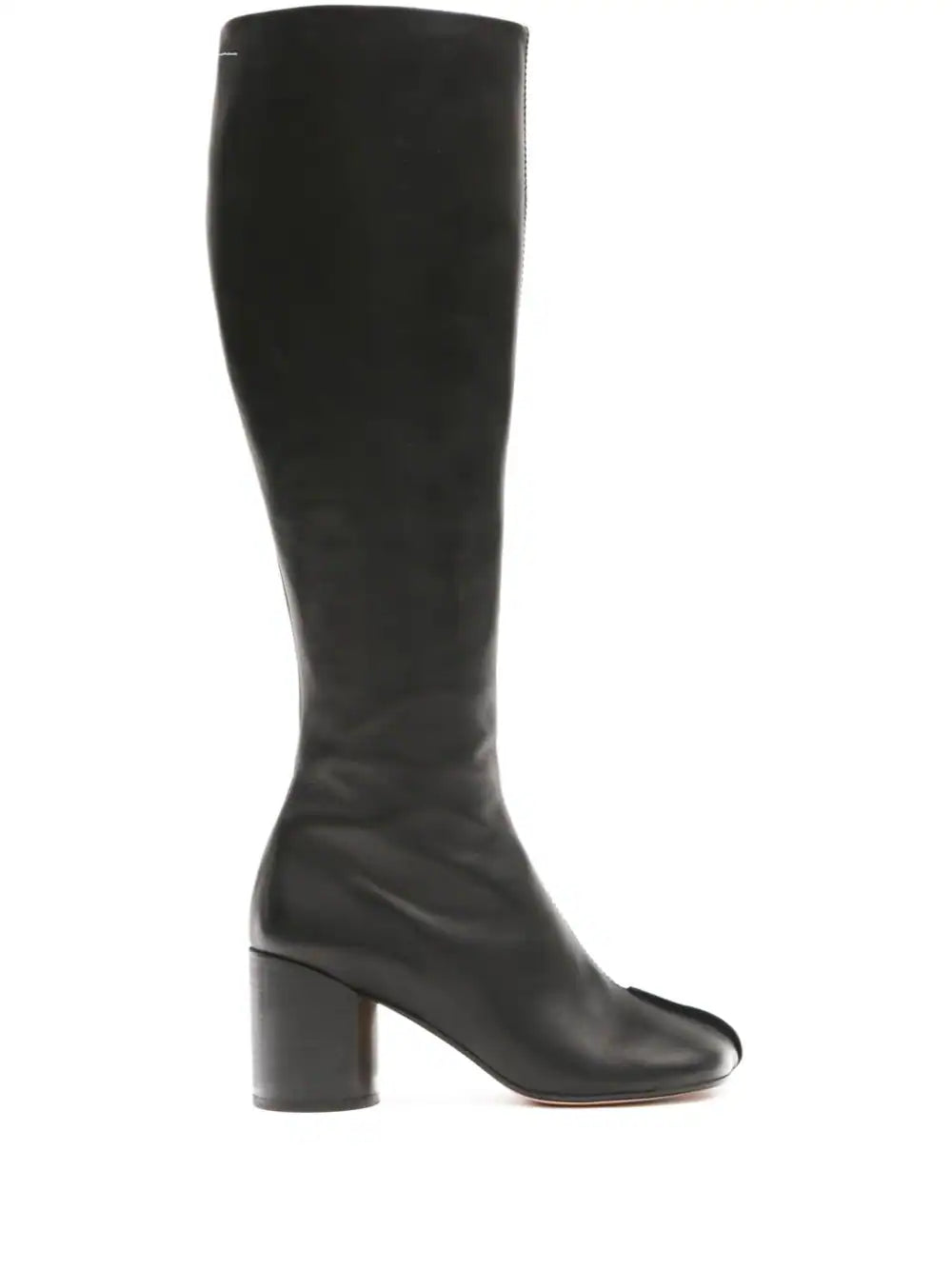 MM6 Maison Margiela en cuir Bottes hautes
