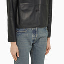 Swd By S.W.O.R.D. Blue Single Breasted Leather Jacket