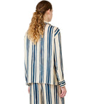 Max Mara Weekend Corona Striped Blue And White Shirt
