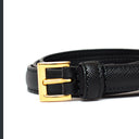 Prada Prada 1cm Saffiano Leather Belt Black