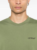 Off White Crew Neck T Shirt With Short Sleeves