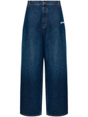 Off White Jeans With Embroidery