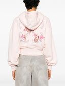 Av hvit rosa bomullsavlingssweatshirt