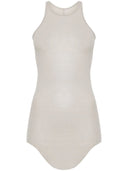 Rick Owens Ribbed Tank Top With Olympic Neckline