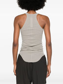 Rick Owens Ribbed Tank Top With Olympic Neckline