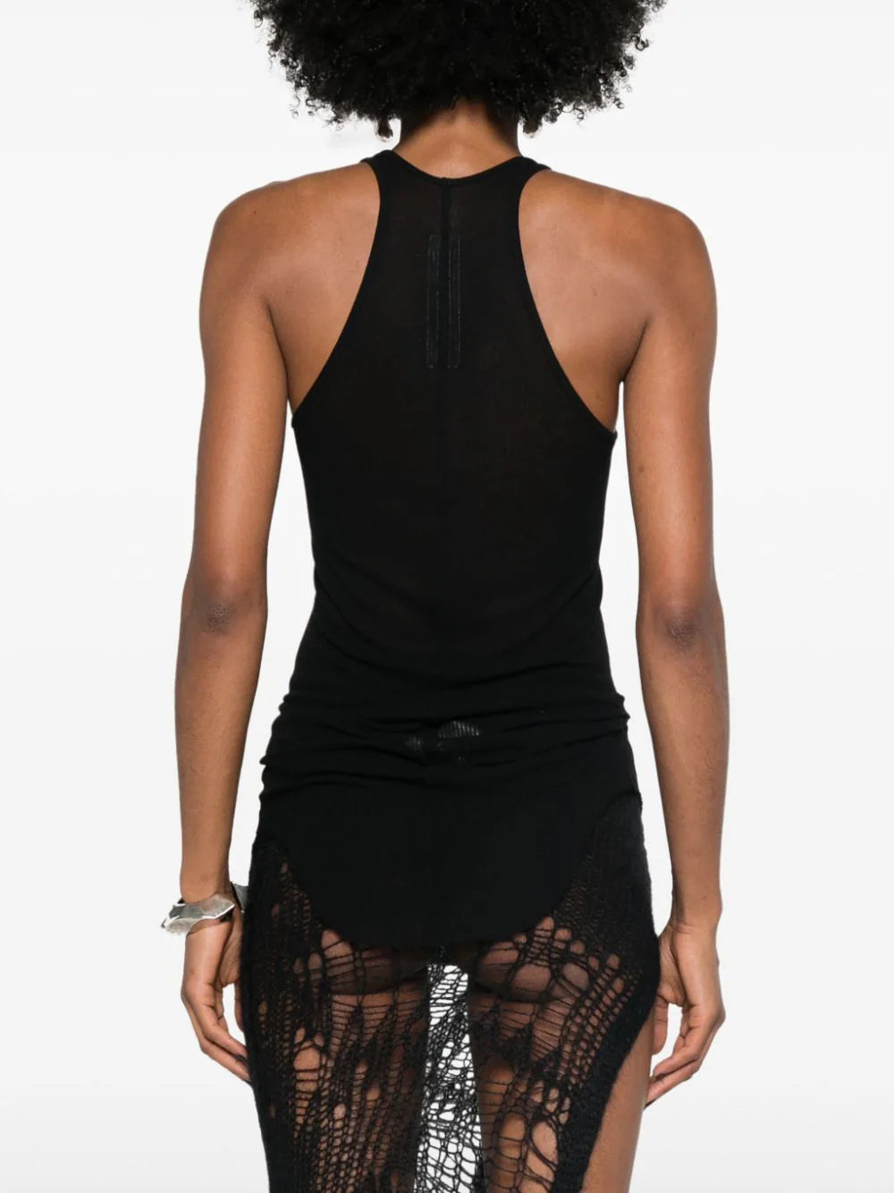 Rick Owens geribbelde tanktop met Olympische halslijn