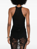 Rick Owens Ribbed Tank Top With Olympic Neckline