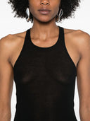 Rick Owens Ribbed Tank Top With Olympic Neckline
