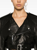Rick Owens Crop Biker Jacket Without Collar