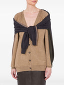 Moschino Deconstructed Cardigan In Virgin Wool
