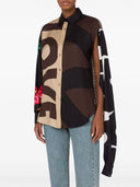 Camicia asimmetrica Moschino con design a blocchi di colore