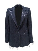 Federica Tosi Sounds Blazer Blue Color Samenstelling 100% polyester gemaakt in Italië ID 30301301