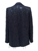 Federica Tosi Sounds Blazer Blue Color Samenstelling 100% polyester gemaakt in Italië ID 30301301