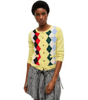 Cardigan Ganni con diamanti gialli