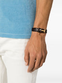 Tom Ford Leather T Plate Bracelet