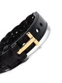 Tom Ford Leather T Plate Bracelet