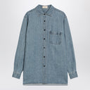 The Row Light Blue Denim Linen Shirt
