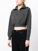 Marant étoile Oxan beschnittene Strickjacke mit Reißverschluss