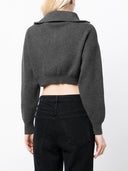 Marant étoile Oxan beschnittene Strickjacke mit Reißverschluss