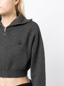 Marant étoile Oxan beschnittene Strickjacke mit Reißverschluss