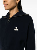 Marant étoile Oxan beschnittene Strickjacke mit Reißverschluss