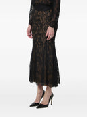 Self Portrait Black Lace Midi Skirt