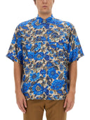 Moschino Blue Flowers Allover Print Shirt