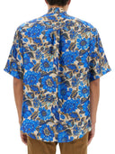 Moschino Blue Flowers Allover Print Shirt