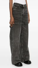 The Attico Long Pant Overdyed Treated Cotton Gabardine