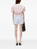 Alexander Wang Striped Shorts With Embroidery