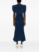 Alessandra Rich Polka Dot Midi Abito