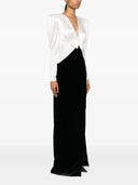 Alessandra Rich Evening Dress With Color Block Design