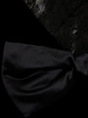 Alessandra Rich Velvet And Lace Mini Dress With Bow