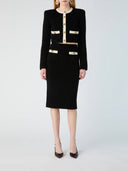 Alessandra Rich Cropped Cardigan In Alpaca Knit