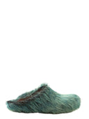 Marni Fussbett Sabot in pelle di vitello dai capelli lunghi.