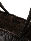 Lemaire mittelgroße Einkaufstasche mit Chevron -Muster