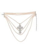 Alessandra Rich Necklace With Crystal Cross