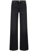 Re/Done Wide Leg Jeans With Patch